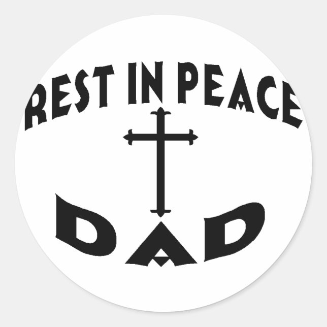 RIP Dad Classic Round Sticker (Front)