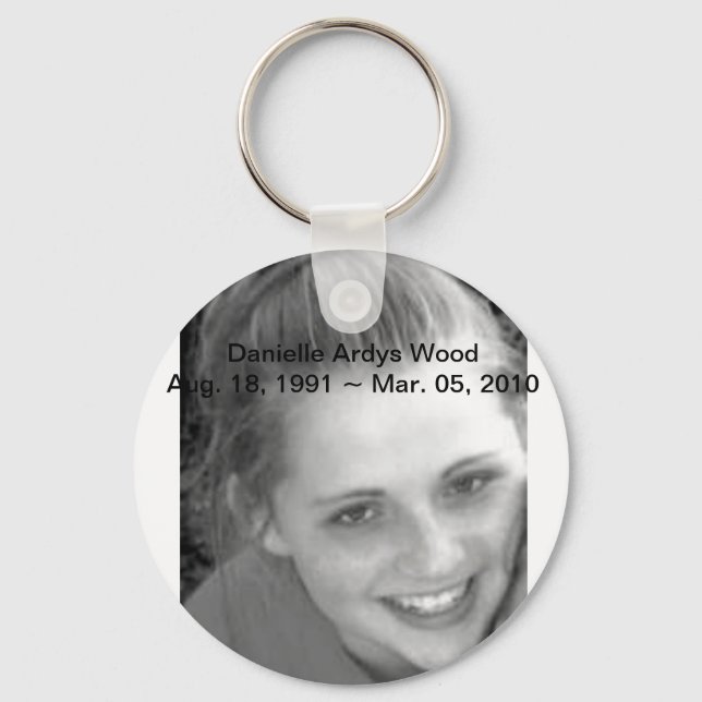 RIP Danielle Ardys Wood Key Ring (Front)