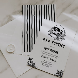 RIP Forties 50th Birthday Invitation