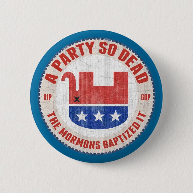 RIP-GOP 6 CM ROUND BADGE (Front)