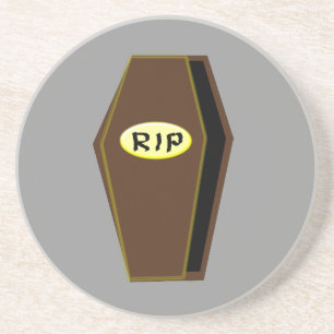 RIP Halloween Coffin of Doom Coasters