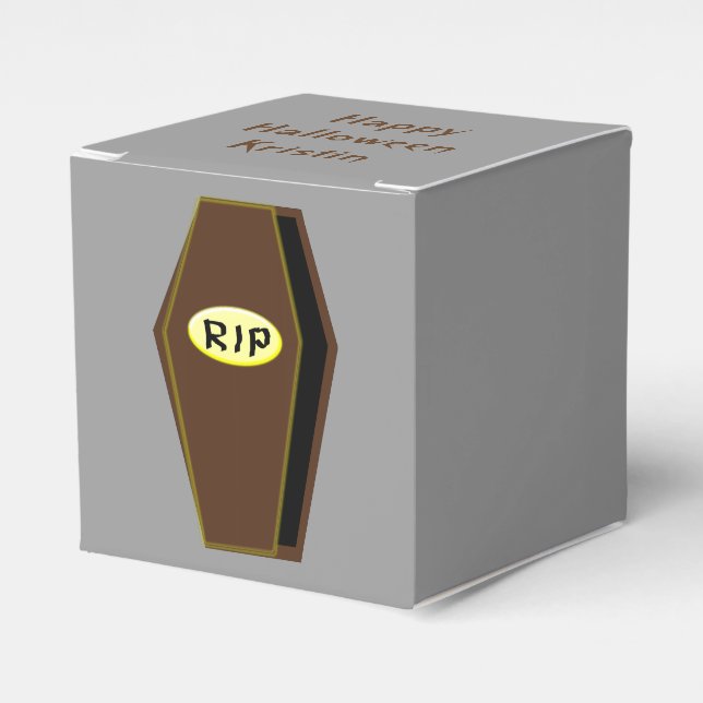 RIP Halloween Coffin of Doom Custom Favour Box (Front Side)