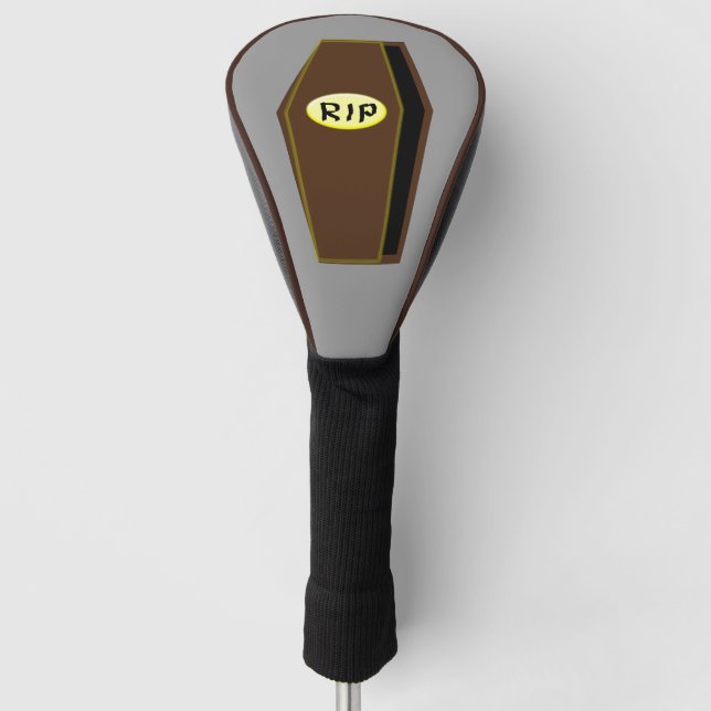RIP Halloween Coffin of Doom Golf Driver Cover (Front)