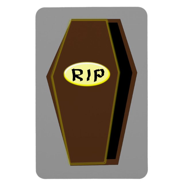 RIP Halloween Coffin of Doom Magnet (Vertical)