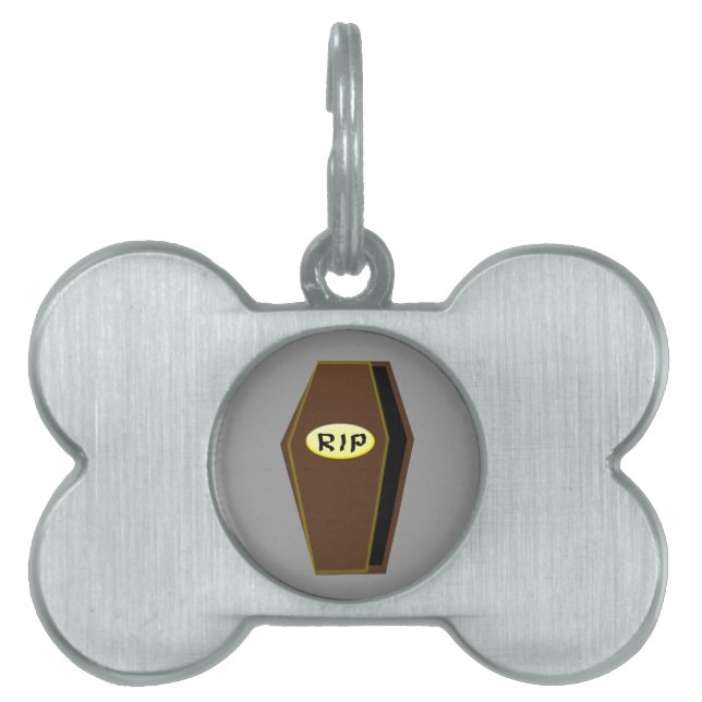 RIP Halloween Coffin of Doom Pet Tag (Front)