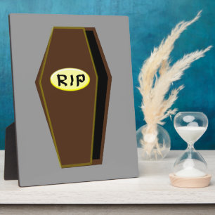 RIP Halloween Coffin of Doom Plaque