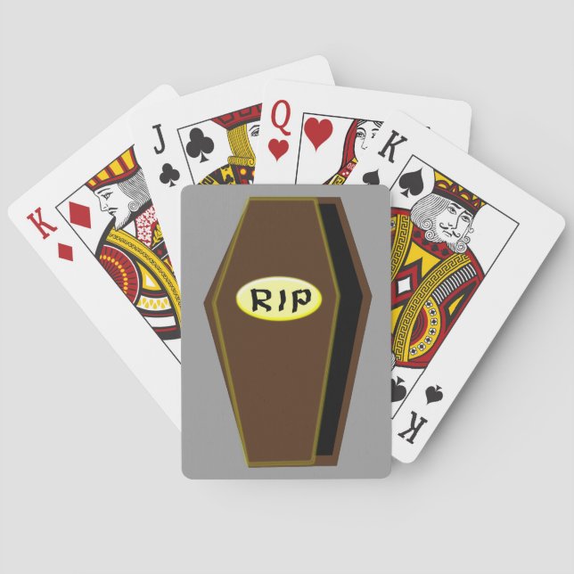 RIP Halloween Coffin of Doom Playing Cards (Back)