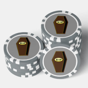 RIP Halloween Coffin of Doom Poker Chips