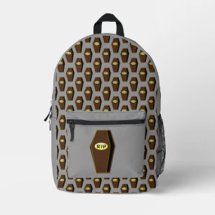 RIP Halloween Coffin of Doom Printed Backpack