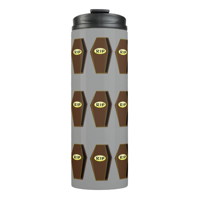 RIP Halloween Coffin of Doom Thermal Tumbler (Front)