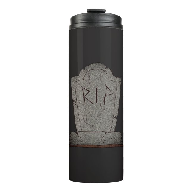RIP Headstone Thermal Tumbler (Front)