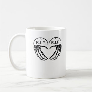 Rip, Heart Shaped Design Made From Gravestones, An Coffee Mug