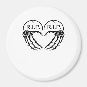 Rip, Heart Shaped Design Made From Gravestones, An Magnet