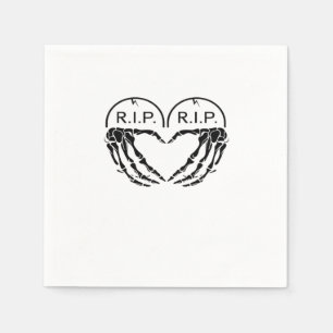 Rip, Heart Shaped Design Made From Gravestones, An Napkin