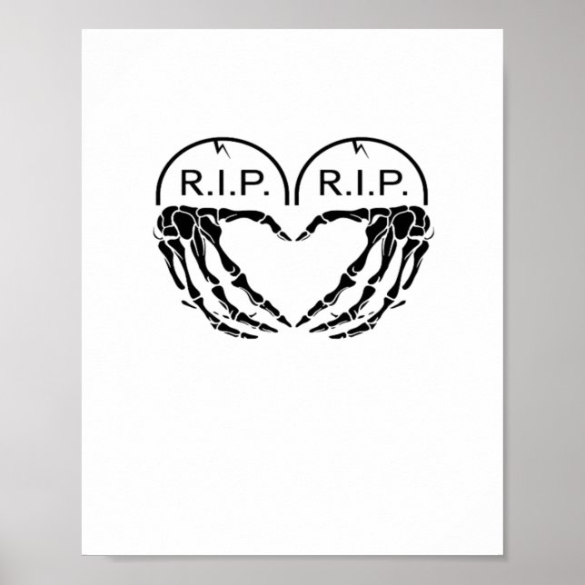 Rip, Heart Shaped Design Made From Gravestones, An Poster (Front)