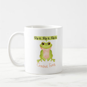 Rip it Crochet Frog Cottagecore Coffee Mug