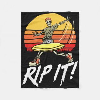 Rip It! Disc Golf Dead Driver Skeleton Vintage Sku Fleece Blanket