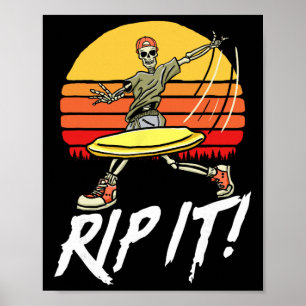 Rip It! Disc Golf Dead Driver Skeleton Vintage Sku Poster