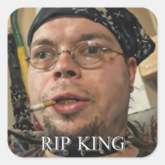 RIP KINGCOBRAJFS Meme Tribute Art  Square Sticker