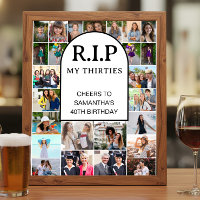 RIP My Thirties Arch Photo Collage 40th Birthday