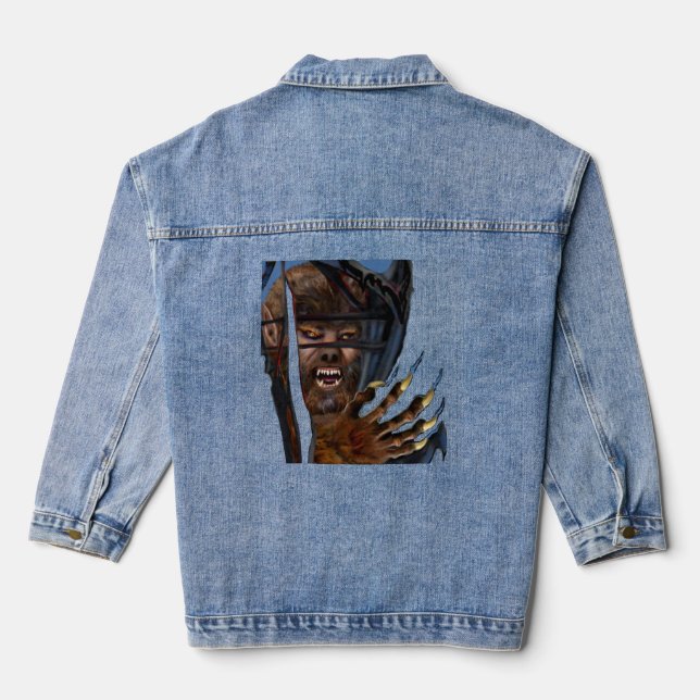 RIP ROARING WEREWOLF DENIM JACKET (Back)