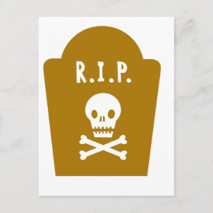 RIP Skull Postcard