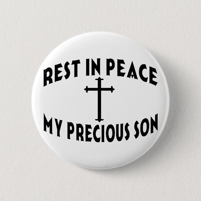 RIP Son 6 Cm Round Badge (Front)