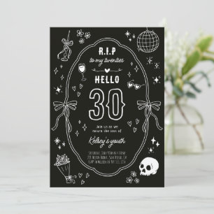 RIP to my 20s Chic Gothic Birthday Invitation