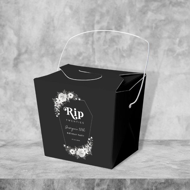 Rip To My Twenties Black 30th Birthday Party Favour Box (Creator Uploaded)