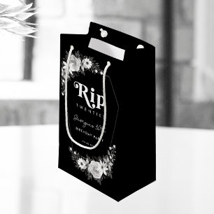 Rip To My Twenties Black 30th Birthday Party Small Gift Bag