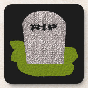 RIP Tombstone Cork Coaster
