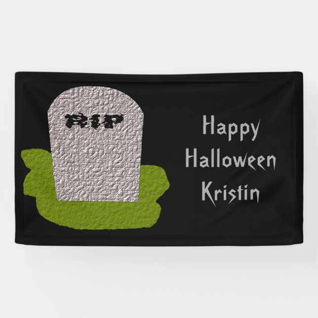 RIP Tombstone Custom Banner (Horizontal)