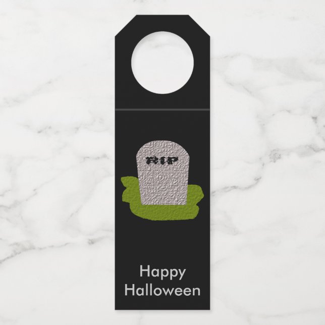 RIP Tombstone Custom Bottle Hangers (Front)
