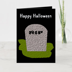 RIP Tombstone Custom Foil Greeting Card