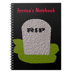 RIP Tombstone Customisable Notebook
