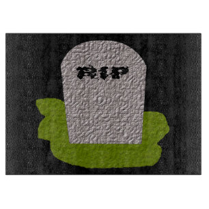 RIP Tombstone Glass Cutting Board