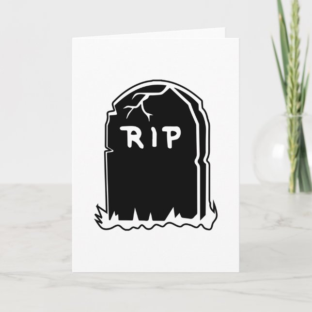 RIP Tombstone Greeting Cards (Front)
