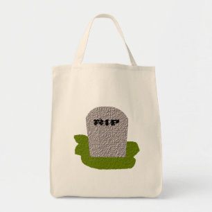 RIP Tombstone Grocery Tote Bag