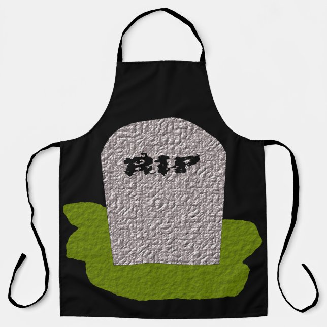 RIP Tombstone Halloween Apron (Front)