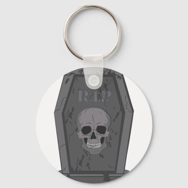 RIP Tombstone Key Ring (Front)