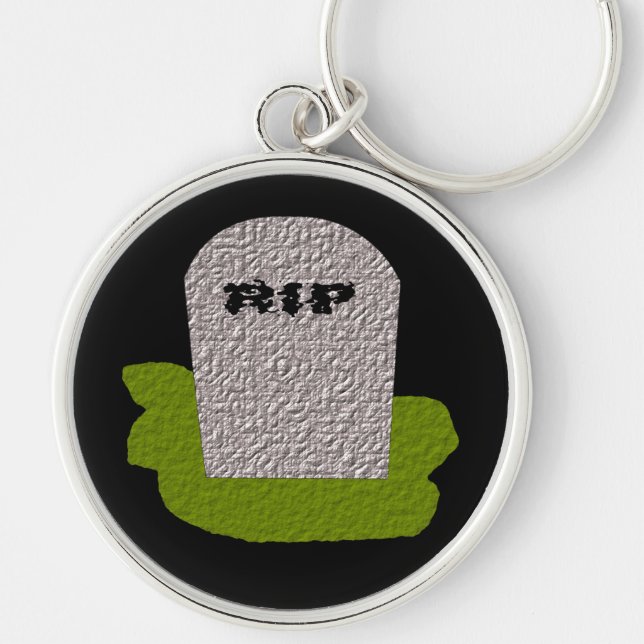 RIP Tombstone Keychain (Front)