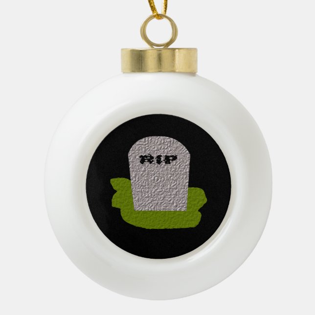 RIP Tombstone Ornament (Front)