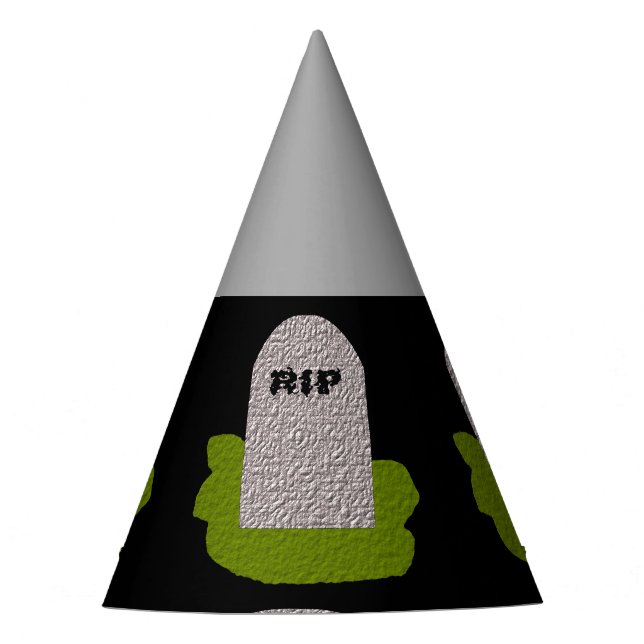 RIP Tombstone Party Hat (Front)