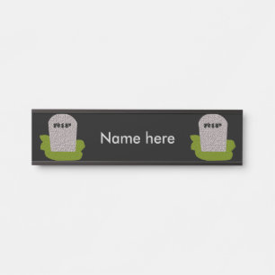 RIP Tombstone Personalised Hanging Sign