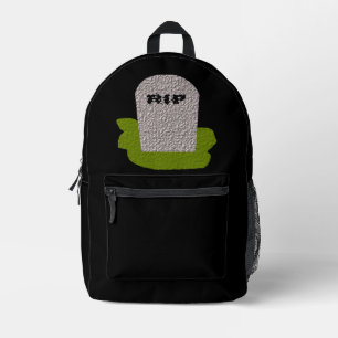 RIP Tombstone Printed Backpack