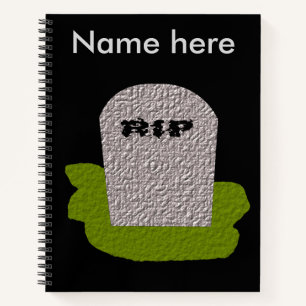 RIP Tombstone Spiral Notebook