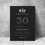 RIP Twenties Black Balloons 30th Birthday Party    Invitation<br><div class="desc">Have fun at your 30th Birthday party with this cool invitation,  featuring black background,  balloons and your custom text. Easily add your own details by clicking on the "personalise" option.</div>