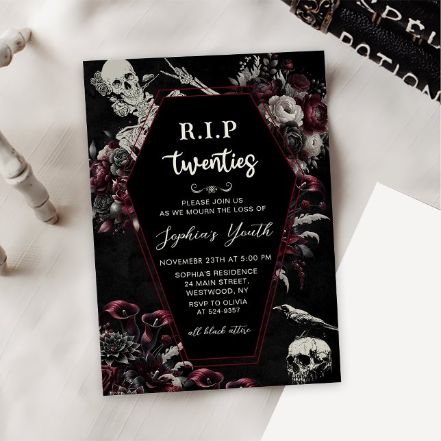 RIP Twenties Death to my Youth 30th Birthday Invitation (Creator Uploaded)