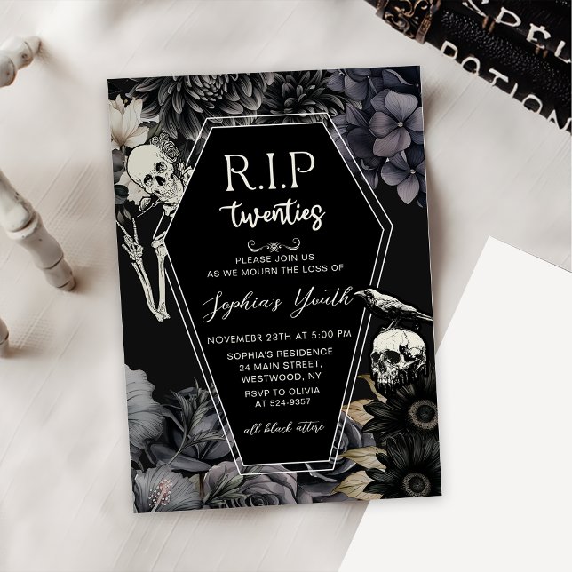 RIP Twenties Death to my Youth 30th Birthday Invitation (Creator Uploaded)