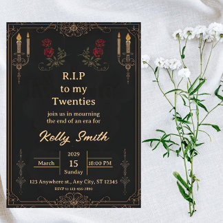 RIP Twenties Fun 30th Birthday Invitation